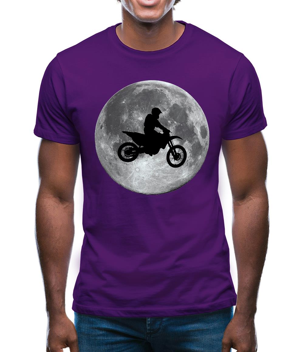 Motorcross Moon Mens T-Shirt