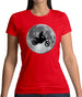 Motorcross Moon Womens T-Shirt