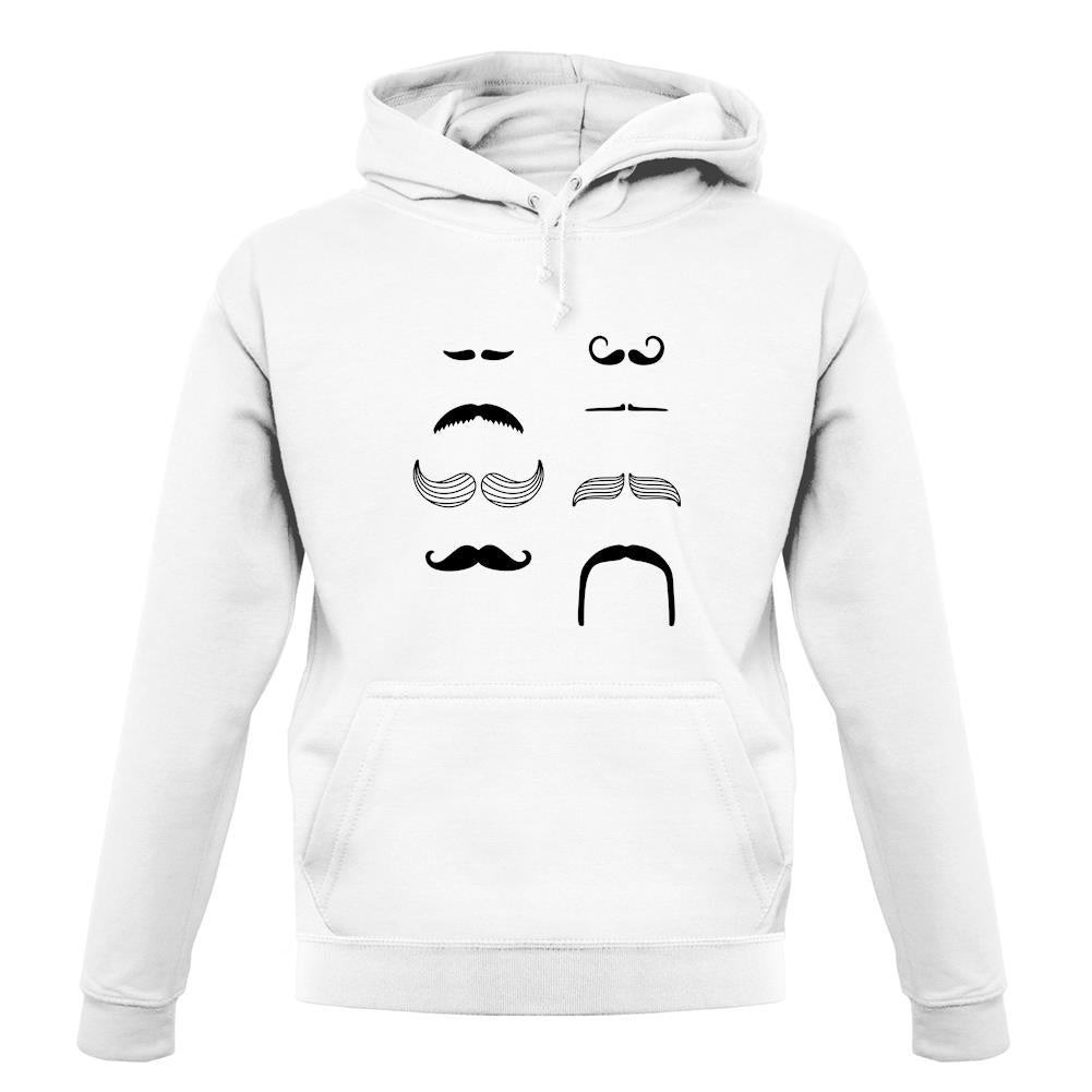 Moustache unisex hoodie