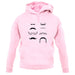 Moustache unisex hoodie
