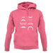 Moustache unisex hoodie