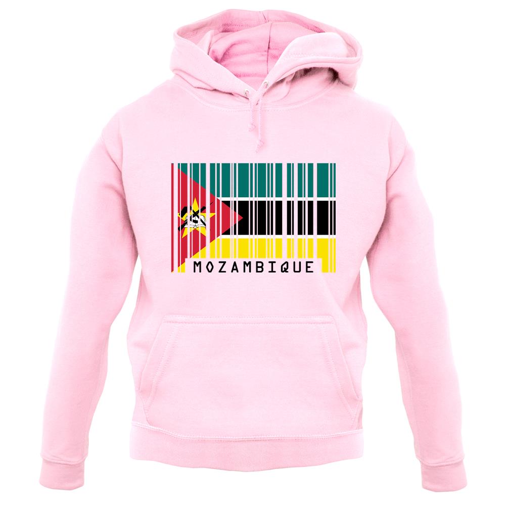Mozambique Barcode Style Flag unisex hoodie
