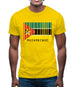 Mozambique Barcode Style Flag Mens T-Shirt