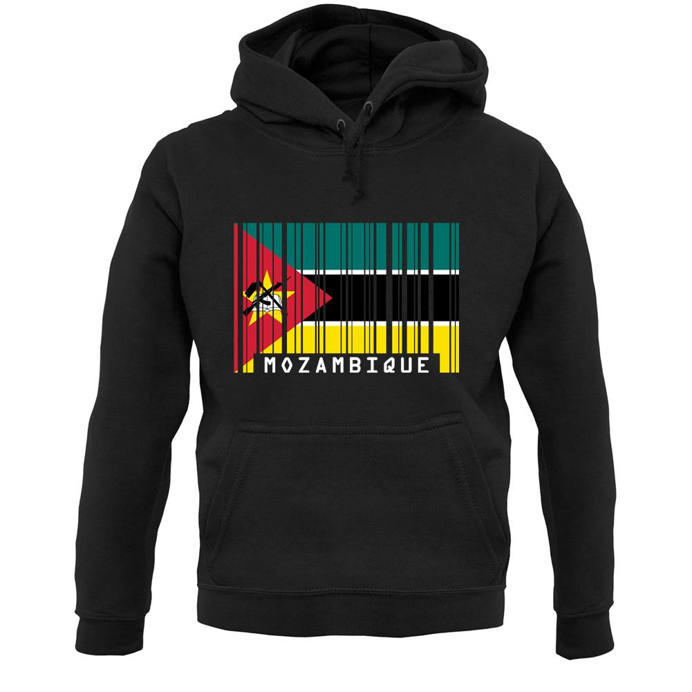 Mozambique Barcode Style Flag Unisex Hoodie