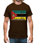 Mozambique Barcode Style Flag Mens T-Shirt