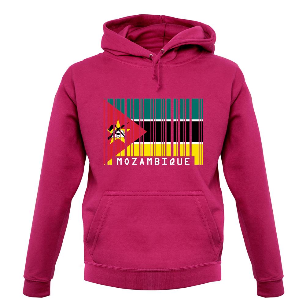 Mozambique Barcode Style Flag unisex hoodie