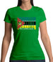 Mozambique Barcode Style Flag Womens T-Shirt