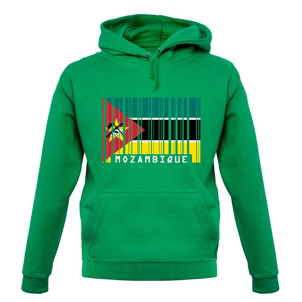 Mozambique Barcode Style Flag unisex hoodie