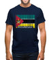 Mozambique Barcode Style Flag Mens T-Shirt