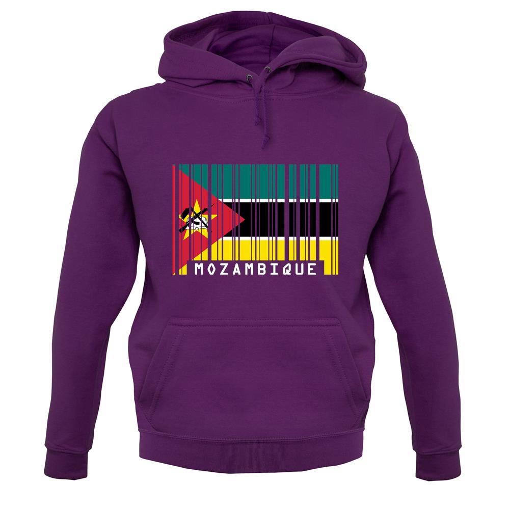 Mozambique Barcode Style Flag unisex hoodie
