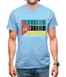 Mozambique Barcode Style Flag Mens T-Shirt