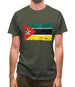 Mozambique Grunge Style Flag Mens T-Shirt