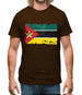 Mozambique Grunge Style Flag Mens T-Shirt