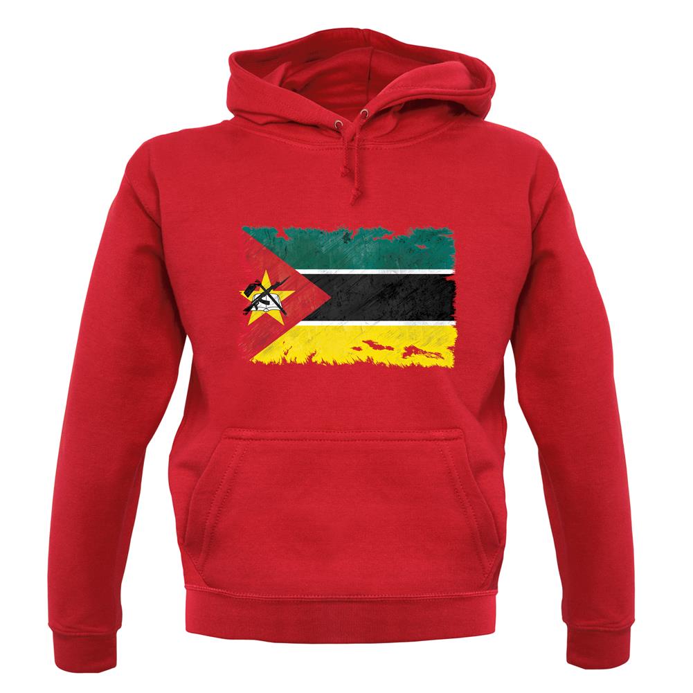 Mozambique Grunge Style Flag unisex hoodie