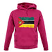 Mozambique Grunge Style Flag unisex hoodie