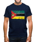 Mozambique Grunge Style Flag Mens T-Shirt