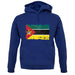 Mozambique Grunge Style Flag unisex hoodie