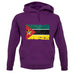 Mozambique Grunge Style Flag unisex hoodie