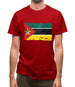 Mozambique Grunge Style Flag Mens T-Shirt