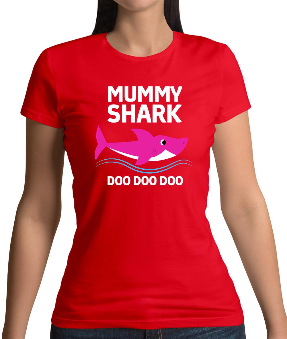 Mummy Shark Doo Doo Doo Womens T-Shirt