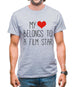 My Heart Belongs To A Film Star Mens T-Shirt