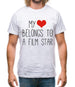 My Heart Belongs To A Film Star Mens T-Shirt