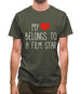 My Heart Belongs To A Film Star Mens T-Shirt