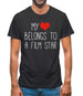 My Heart Belongs To A Film Star Mens T-Shirt