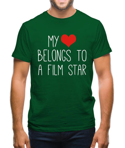 My Heart Belongs To A Film Star Mens T-Shirt