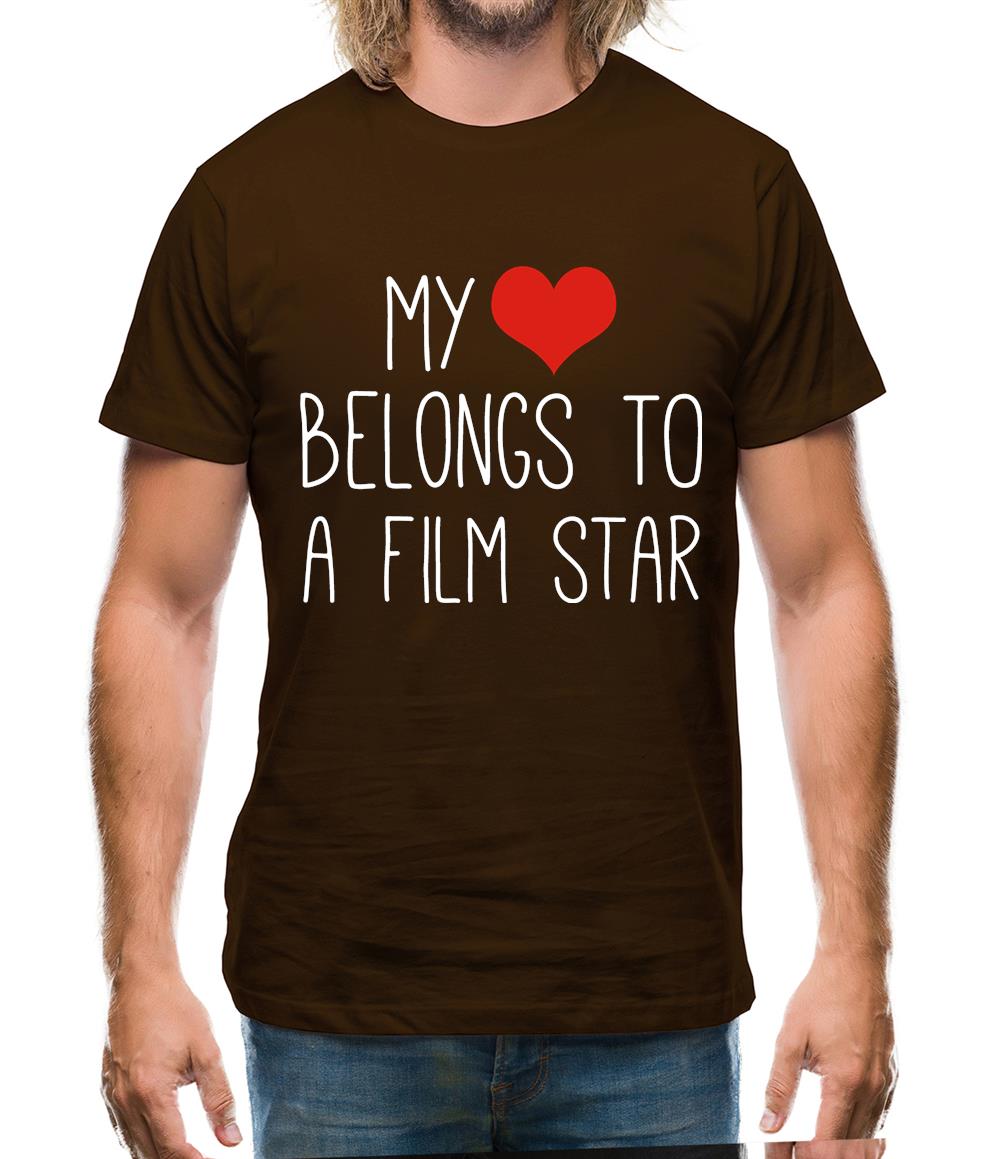 My Heart Belongs To A Film Star Mens T-Shirt
