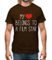 My Heart Belongs To A Film Star Mens T-Shirt