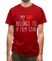 My Heart Belongs To A Film Star Mens T-Shirt