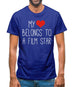 My Heart Belongs To A Film Star Mens T-Shirt