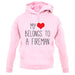 My Heart Belongs To A Fireman unisex hoodie