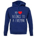 My Heart Belongs To A Fireman unisex hoodie