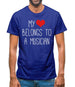 My Heart Belongs To A Musician Mens T-Shirt