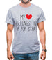 My Heart Belongs To A Pop Star Mens T-Shirt