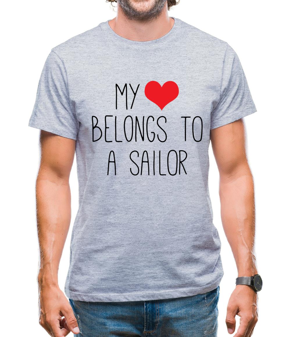 My Heart Belongs To A Sailor Mens T-Shirt