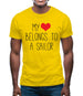 My Heart Belongs To A Sailor Mens T-Shirt