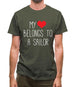 My Heart Belongs To A Sailor Mens T-Shirt