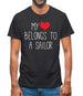 My Heart Belongs To A Sailor Mens T-Shirt