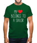 My Heart Belongs To A Sailor Mens T-Shirt