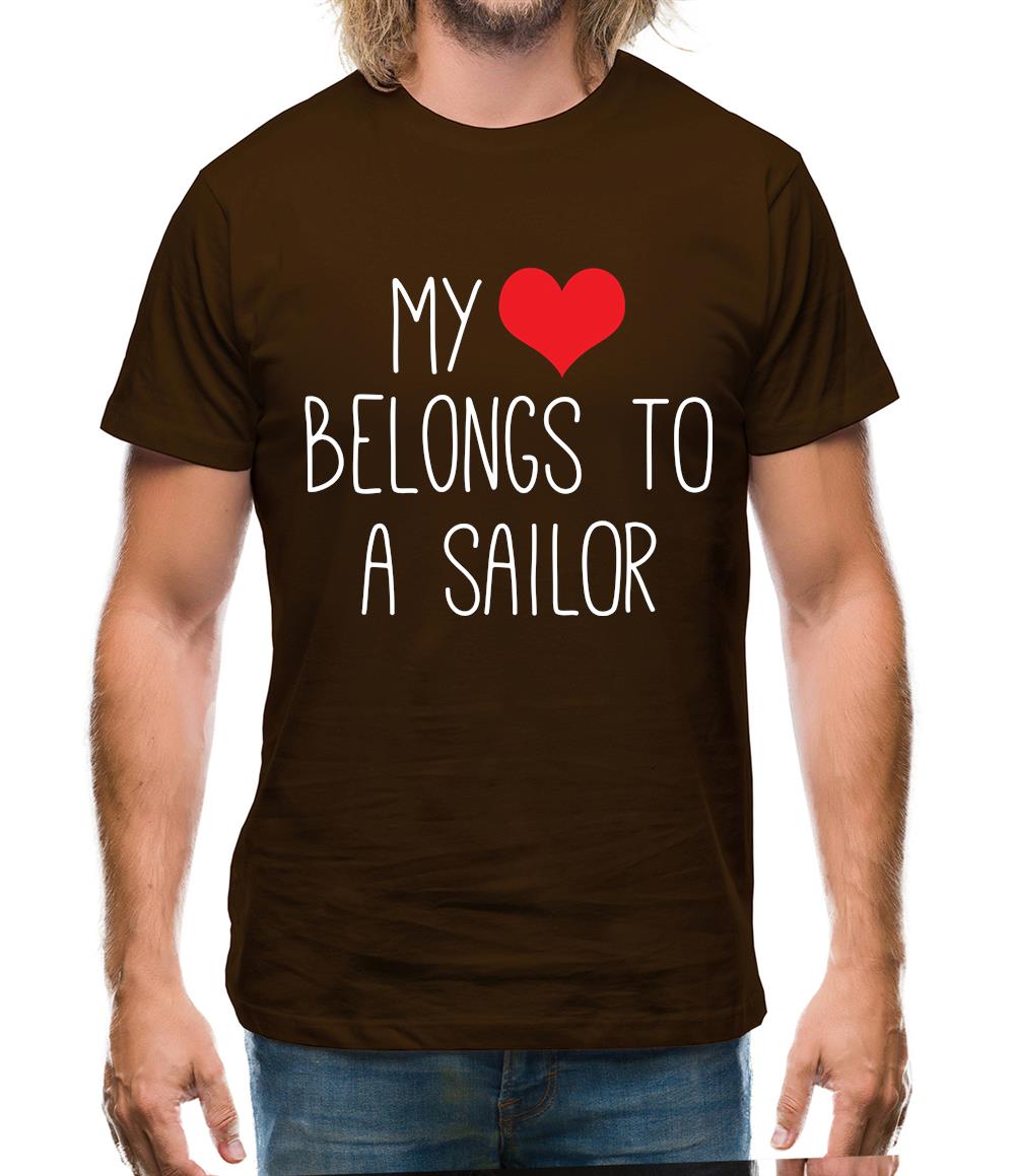 My Heart Belongs To A Sailor Mens T-Shirt