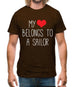 My Heart Belongs To A Sailor Mens T-Shirt