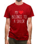 My Heart Belongs To A Sailor Mens T-Shirt