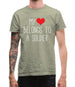 My Heart Belongs To A Soldier Mens T-Shirt