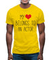 My Heart Belongs To An Actor Mens T-Shirt