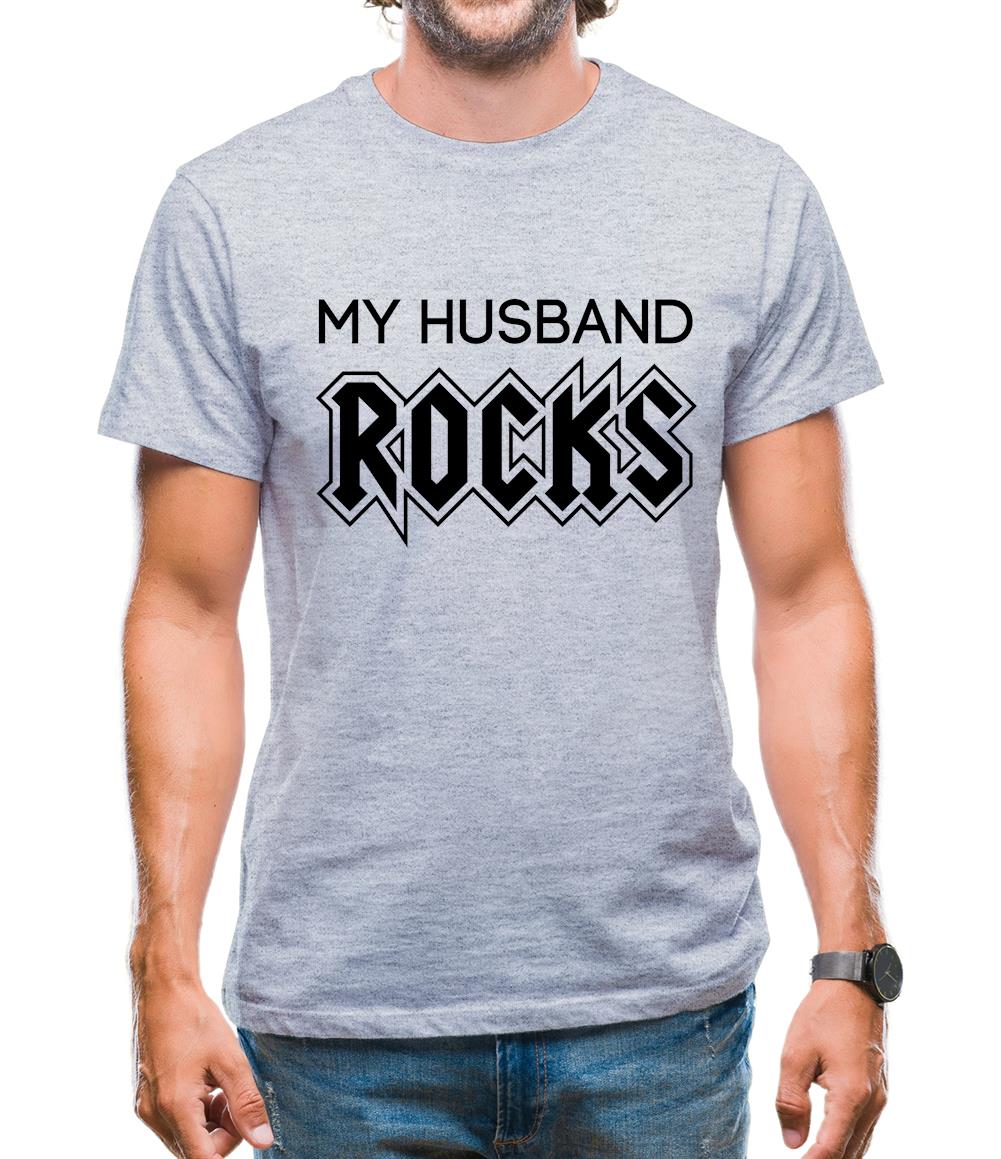 My Husband Rocks Mens T-Shirt