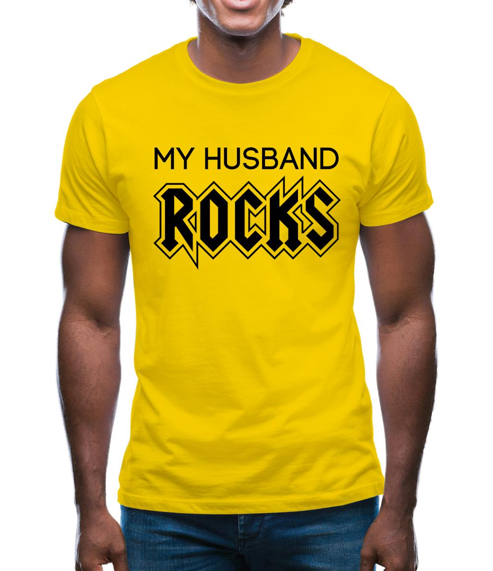 My Husband Rocks Mens T-Shirt
