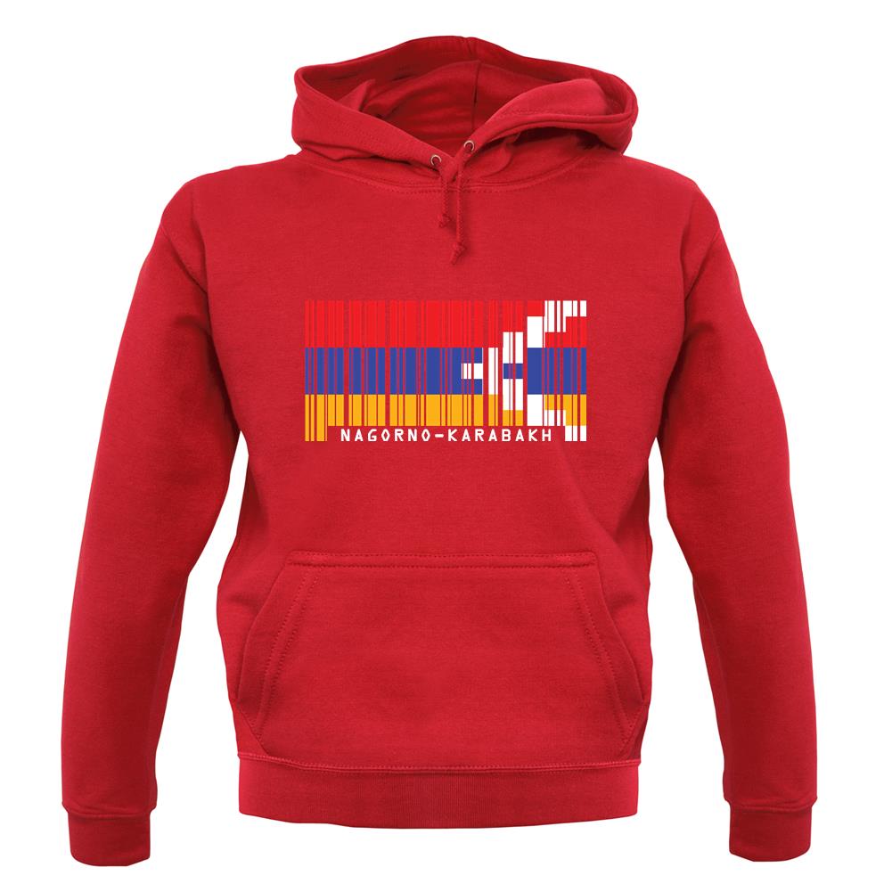 Nagorno-Karabakh Barcode Style Flag unisex hoodie